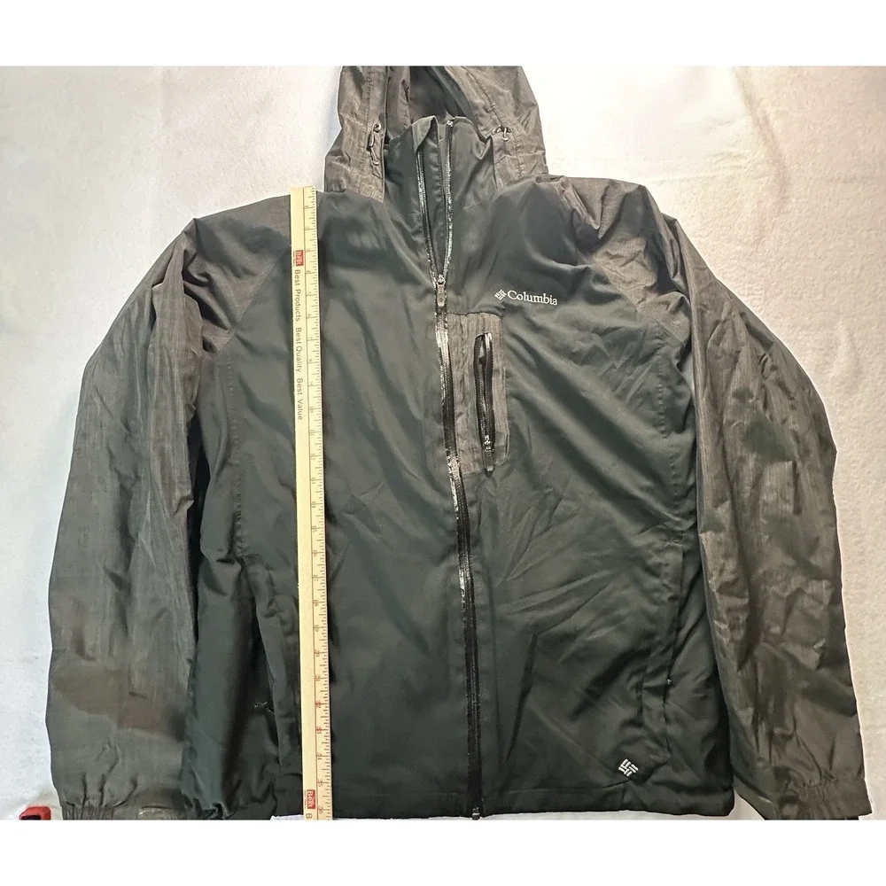 Columbia Windbreaker Jacket Black,  Size Large